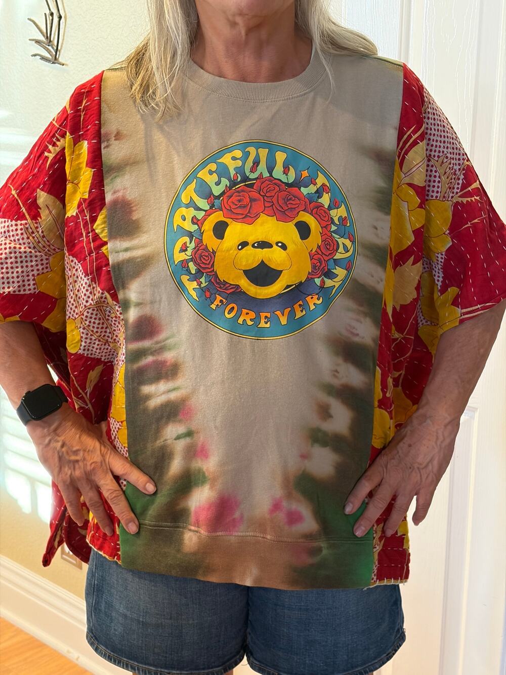 Grateful Dead Upcycled Tunic Top Shirt OS Handmade Boho